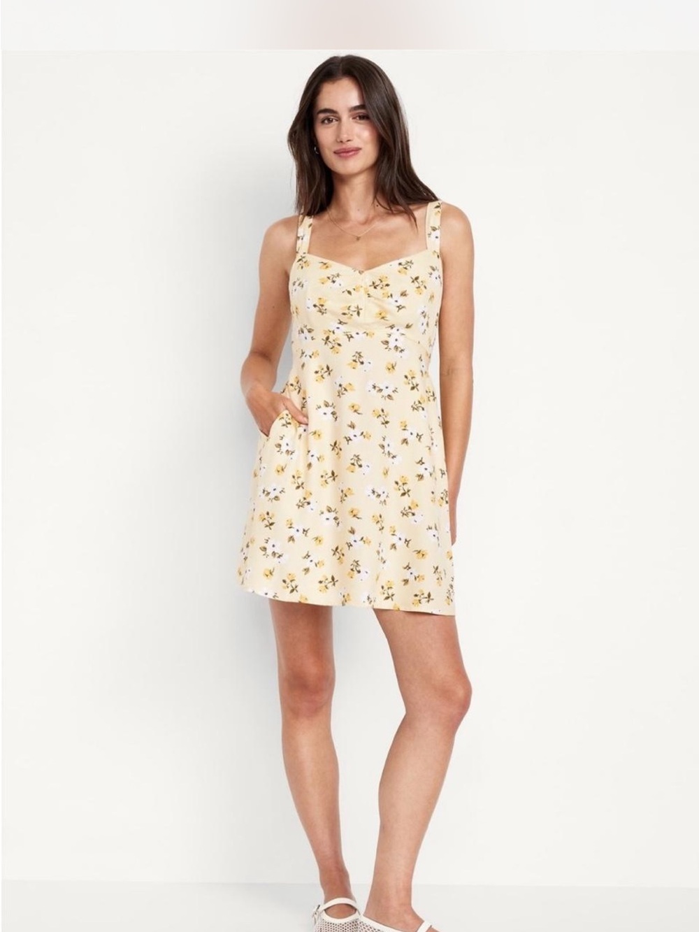 Old Navy Yellow Floral Dress